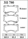 DIXCEL Front Brake Pads – Toyota LandCruiser LC300 (2021+) / Prado 250 (2024+)