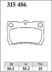 DIXCEL Rear Brake Pads - Lexus IS250 (GSE20R/GSE30R) / GS350 (GRS191R) / Toyota Crown (GRS200R) / Mark X (GRX130R)