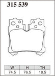 DIXCEL Rear Brake Pads - Lexus LS460 (USF40/USF41) / LS500 (VXFA50) / LS600h (UVF45)