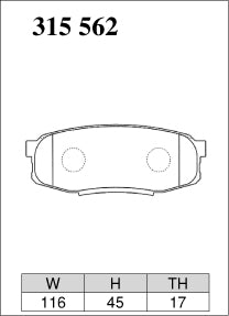 DIXCEL Rear Brake Pads - Toyota LandCruiser 200 Series (VDJ200R/URJ202R) / Tundra (USK56L) / Lexus LX570 (URJ201R)