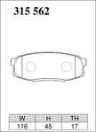 DIXCEL Rear Brake Pads - Toyota LandCruiser 200 Series (VDJ200R/URJ202R) / Tundra (USK56L) / Lexus LX570 (URJ201R)