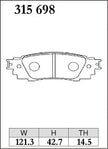 DIXCEL Rear Brake Pads – Lexus LBX Morizo RR (GZEA14)