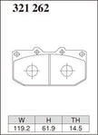 DIXCEL Front Brake Pads – Subaru WRX (GDA/GDB) / Nissan 200sx (S14/S15) / Nissan Skyline (R32/R33/R34)