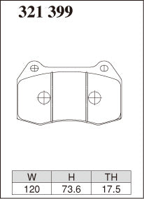 DIXCEL Front Brake Pads – Nissan Skyline GT-R (R32 / R33 / R34)