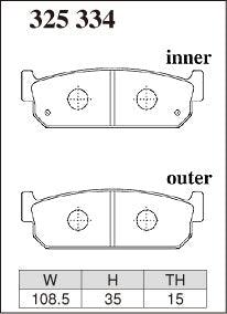 DIXCEL Rear Brake Pads - Nissan Stagea RS Four S (C34)