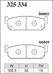 DIXCEL Rear Brake Pads - Nissan Stagea RS Four S (C34)