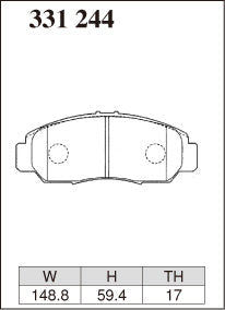 DIXCEL Front Brake Pads - Honda Accord (CL7/CL8) - Non-Euro R