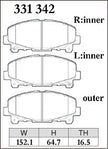 DIXCEL Front Brake Pads - Honda Accord Euro (CU2)