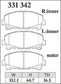 DIXCEL Front Brake Pads - Honda Accord Euro (CU2)