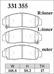Dixcel Front Brake Pads - Honda Civic (EU/FB) / Accord (CM/CP) / Stream (RN) / Edix (BE)