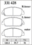 DIXCEL Front Brake Pads - Honda HR-V / Vezel (RU/RV) / Odyssey (RC) / Accord Hybrid (CR)