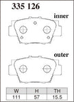 DIXCEL Rear Brake Pads - Honda NSX (NA1/NA2)