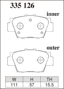 DIXCEL Rear Brake Pads - Honda NSX (NA1/NA2)