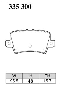 DIXCEL Rear Brake Pads - Honda Civic Type R (FN2)