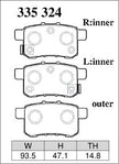 Dixcel Rear Brake Pads - Honda Accord (CL/CM/CU/CW/CP/CR/CV) / Inspire (CP)