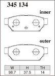 Dixcel Rear Brake Pads - Mitsubishi Lancer Evo I/II/III (CD9A/CE9A)