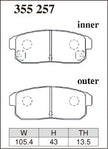DIXCEL Rear Brake Pads – Mazda RX-8 (SE / FE)