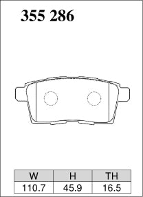DIXCEL Rear Brake Pads - Mazda CX-7 (ER) / MPV (LY)