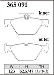 Dixcel Rear Brake Pads - Subaru WRX (VA/VN) / Forester (SK) / Outback (BS/BT) / Levorg (VM) / Impreza (GK/GT/GU) / XV / Crosstrek (GT/GU)