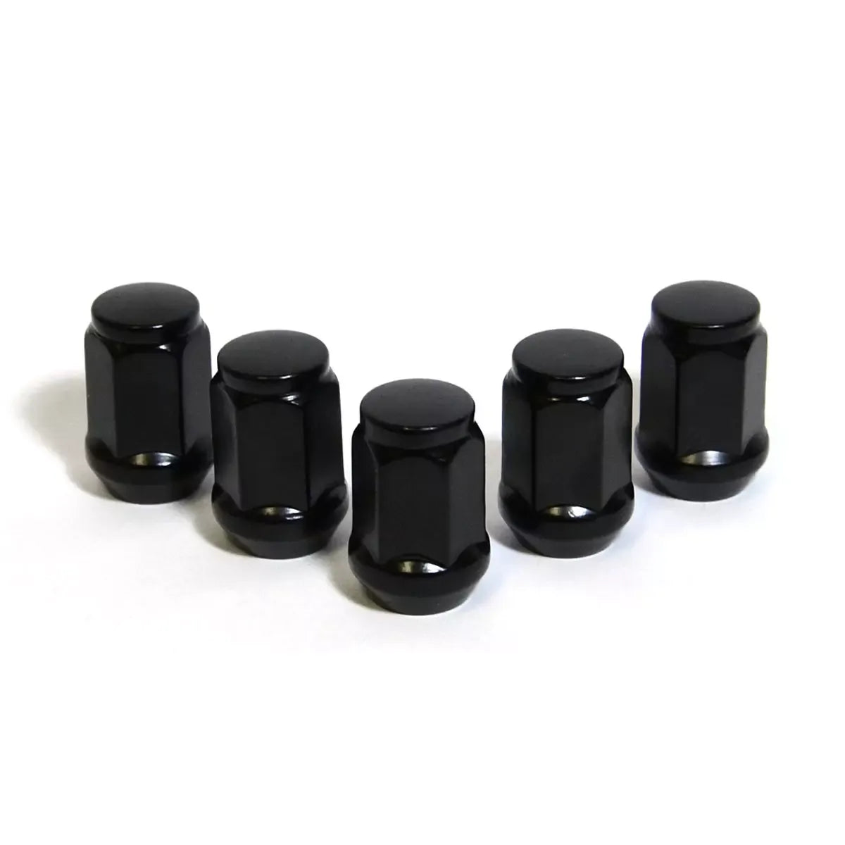 SAAS Wheel Nuts Flat Head Bulge 1/2 UNF Black 35mm 5Pk 435915BC - view 3