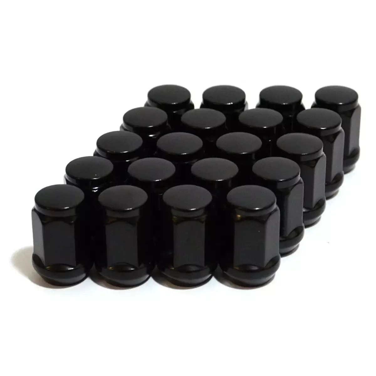 SAAS Wheel Nut Flat Head Bulge M12x1.50 Black 35mm 43596BBC - view 1