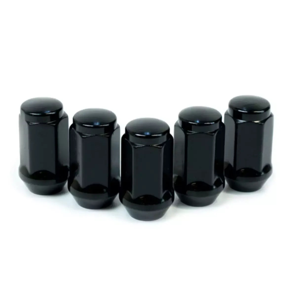 SAAS Wheel Nuts Flat Head Bulge 1/2 UNF Black 40mm 5Pk 440915BC - view 3