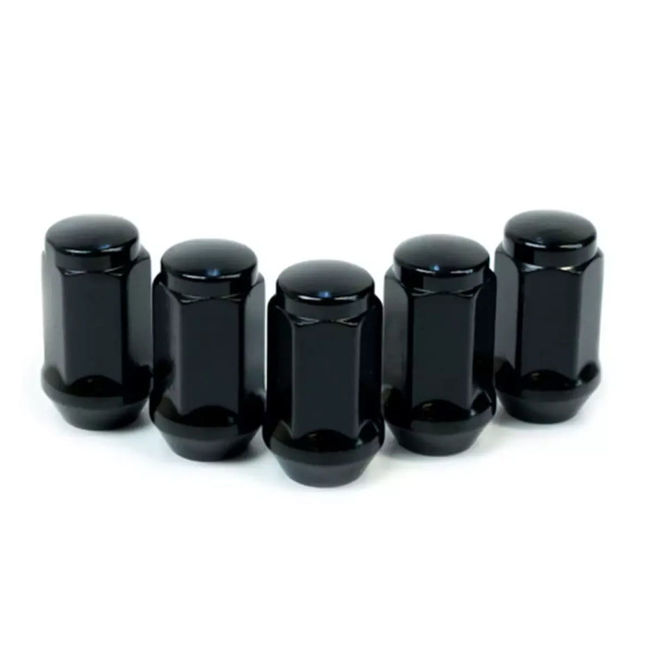 SAAS Wheel Nuts Flat Head Bulge 1/2 UNF Black 40mm 5Pk 440915BC - view 3