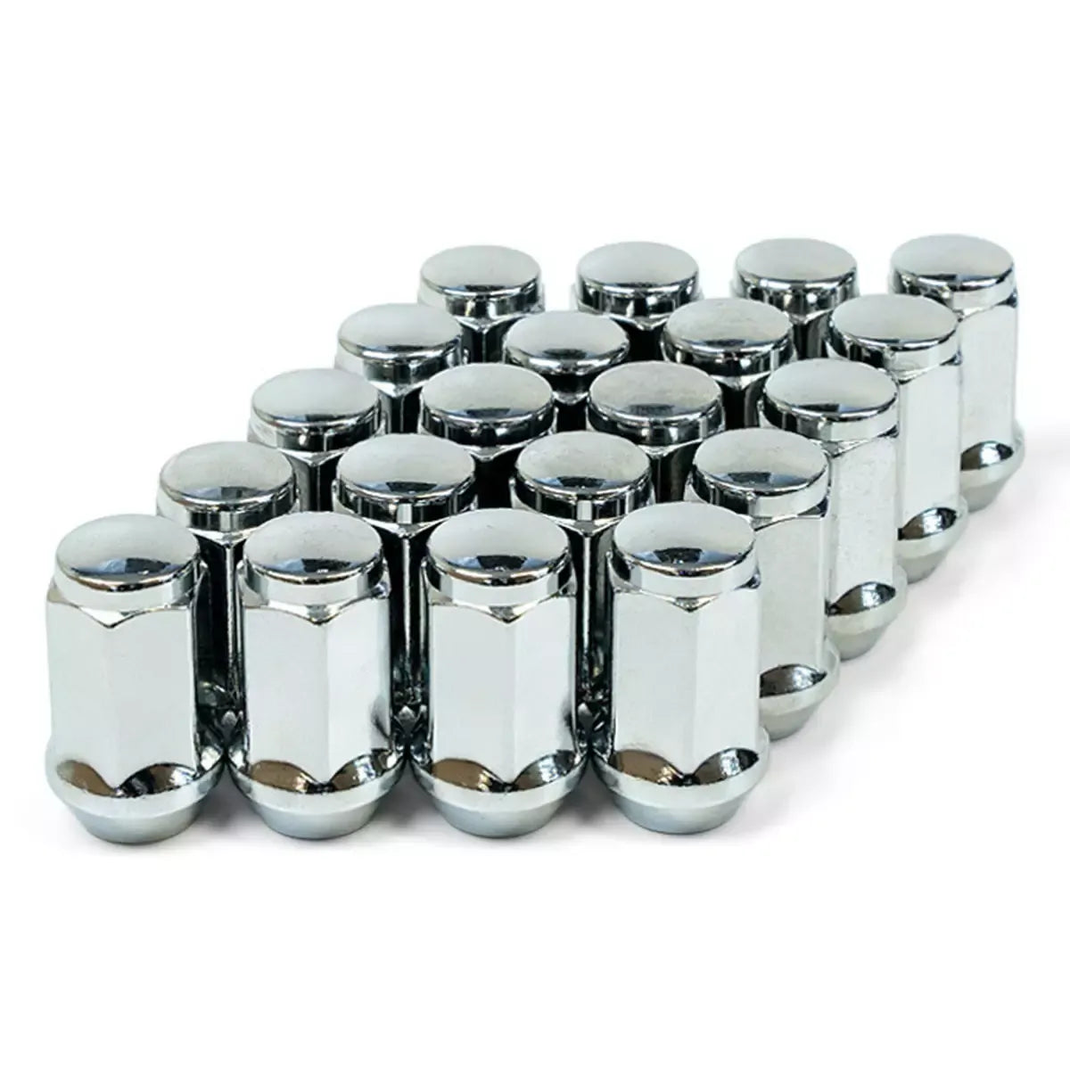 SAAS Wheel Nut Flat Head Bulge 1/2 UNF Chrome 40mm 44091B - view 1