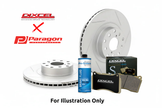 Paragon PAR4650S Front Rotor + Dixcel Brake Pad Combo – Subaru WRX (2001–2007)