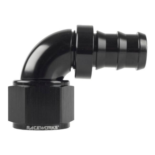 Raceworks 400 Series Push Lock Hose End 90 Degree