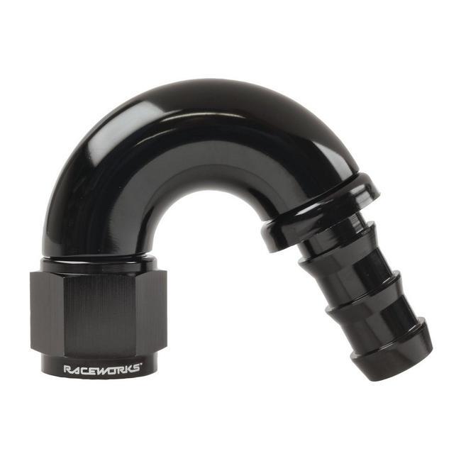 Raceworks 400 Series Push Lock Hose End 150 Degree