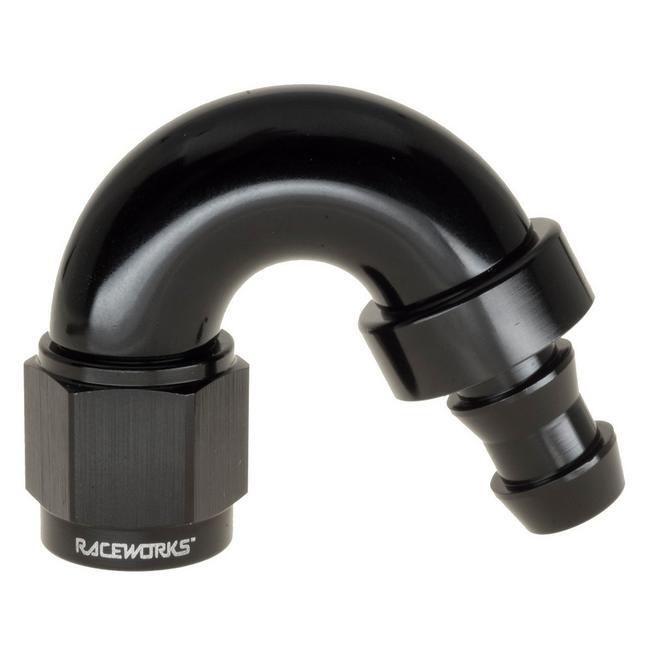 Raceworks 400 Series Push Lock Hose End 150 Degree
