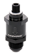 Raceworks One Way Valve Metric To AN Male Flare Fittings