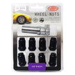 SAAS Wheel Nuts S/D 6 Spline 1/2 UNF Black 10Pk Incl Key 6330110BC - view 1