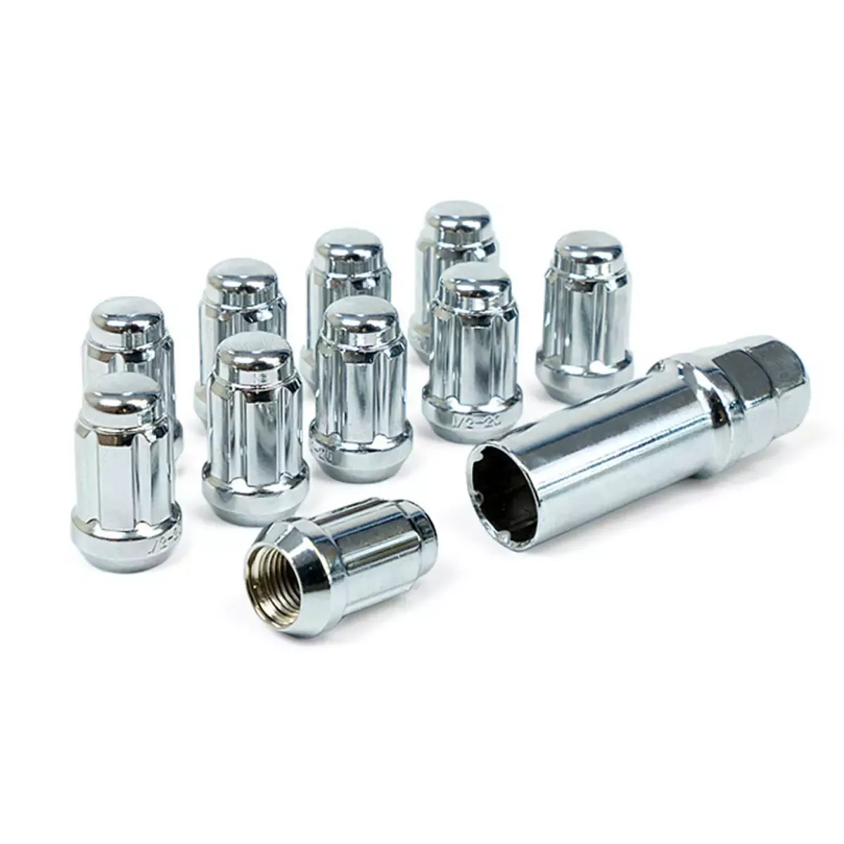 SAAS Wheel Nuts S/D 6 Spline 1/2 UNF Chrome 10Pk Incl Key 6330110 - view 3
