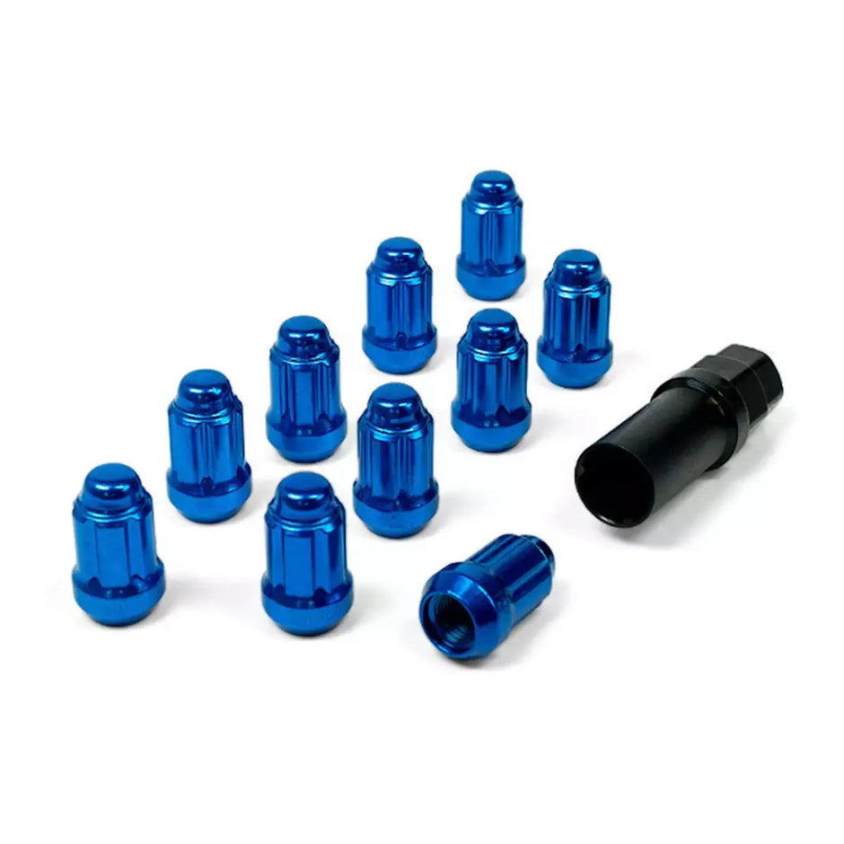 SAAS Wheel Nuts S/D 6 Spline M12x1.25 Blue 10Pk Incl Key 6330510BL - view 3