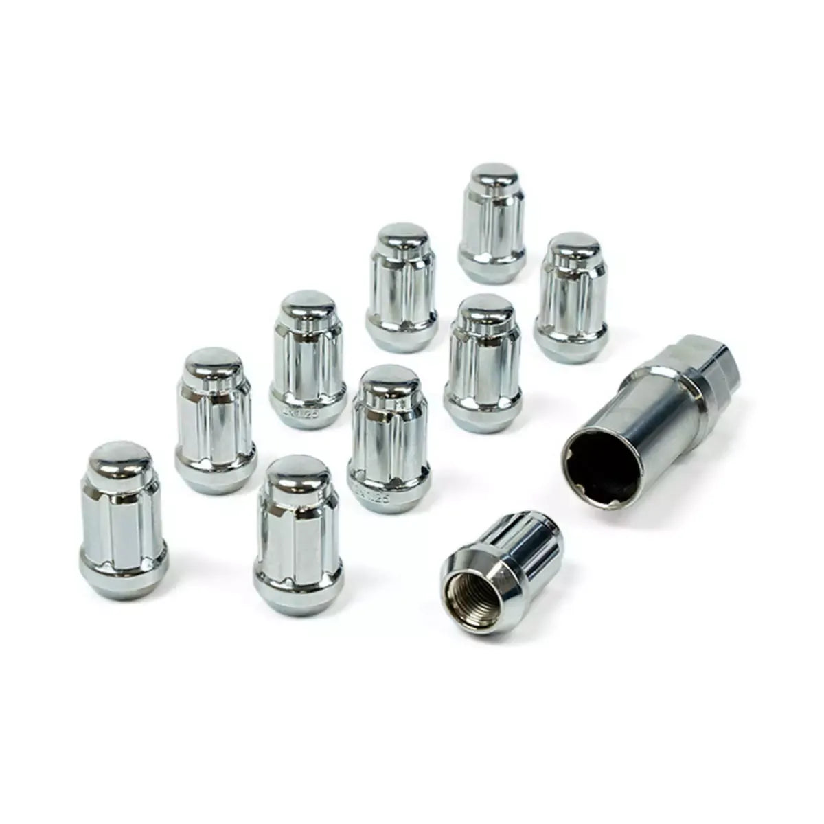 SAAS Wheel Nuts S/D 6 Spline M12x1.25 Chrome 10Pk Incl Key 6330510 - view 3