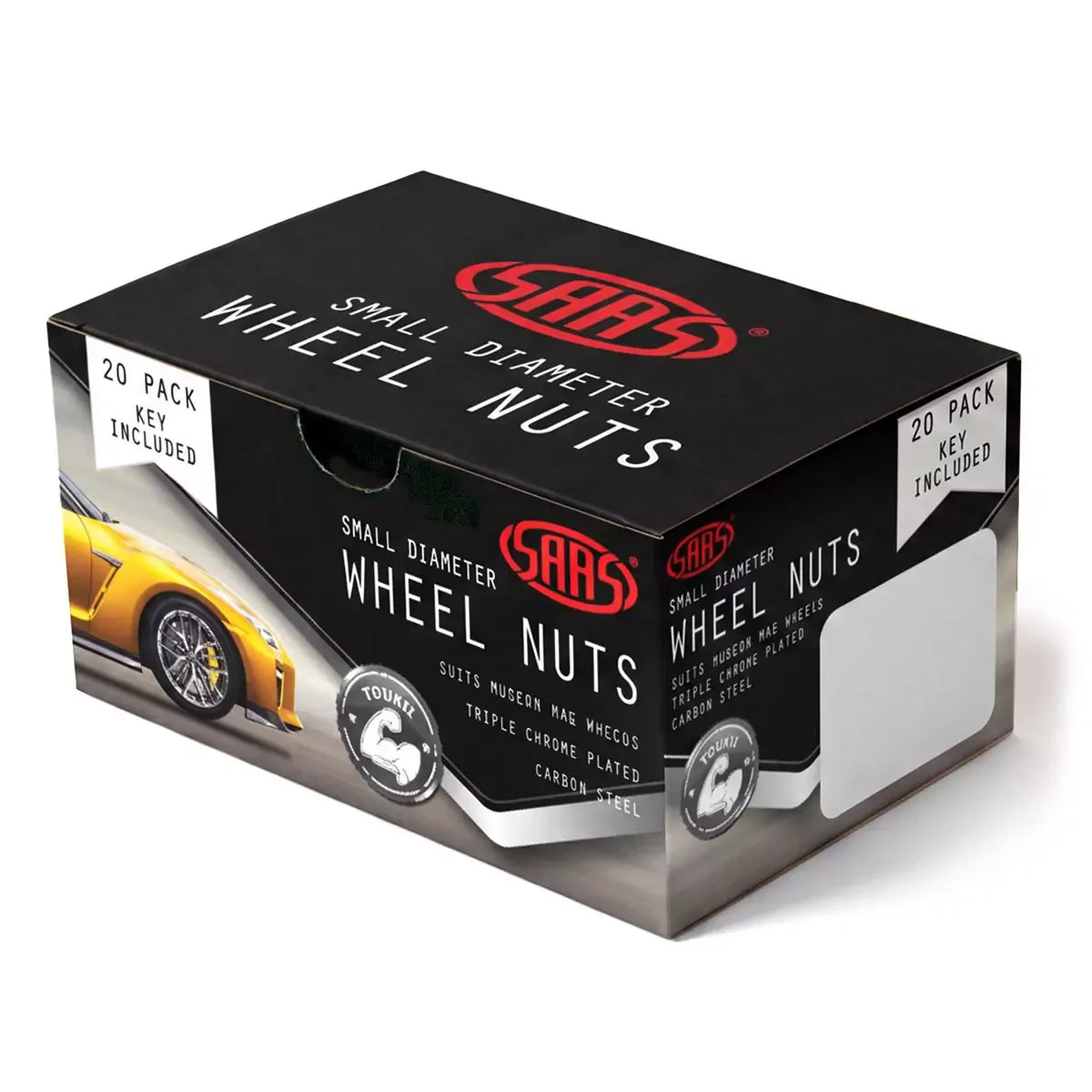SAAS Wheel Nuts S/D 6 Spline 12x1.25 Chrome 20Pk Incl Key 6330520 - view 5