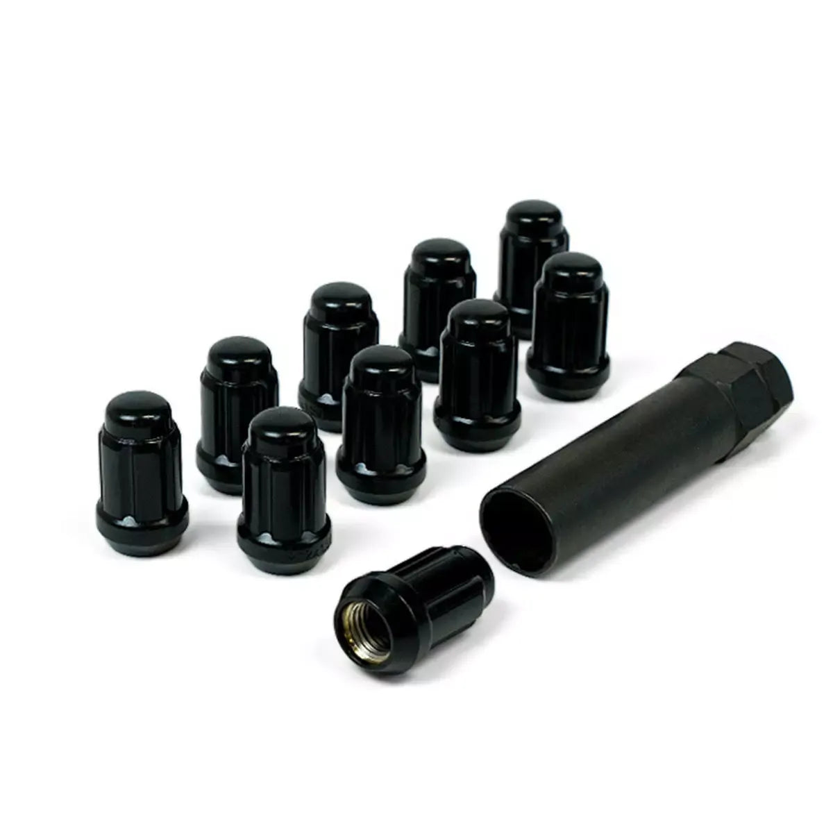 SAAS Wheel Nuts S/D 6 Spline M12x1.50 Black 10Pk Incl Key 6330610BC - view 3