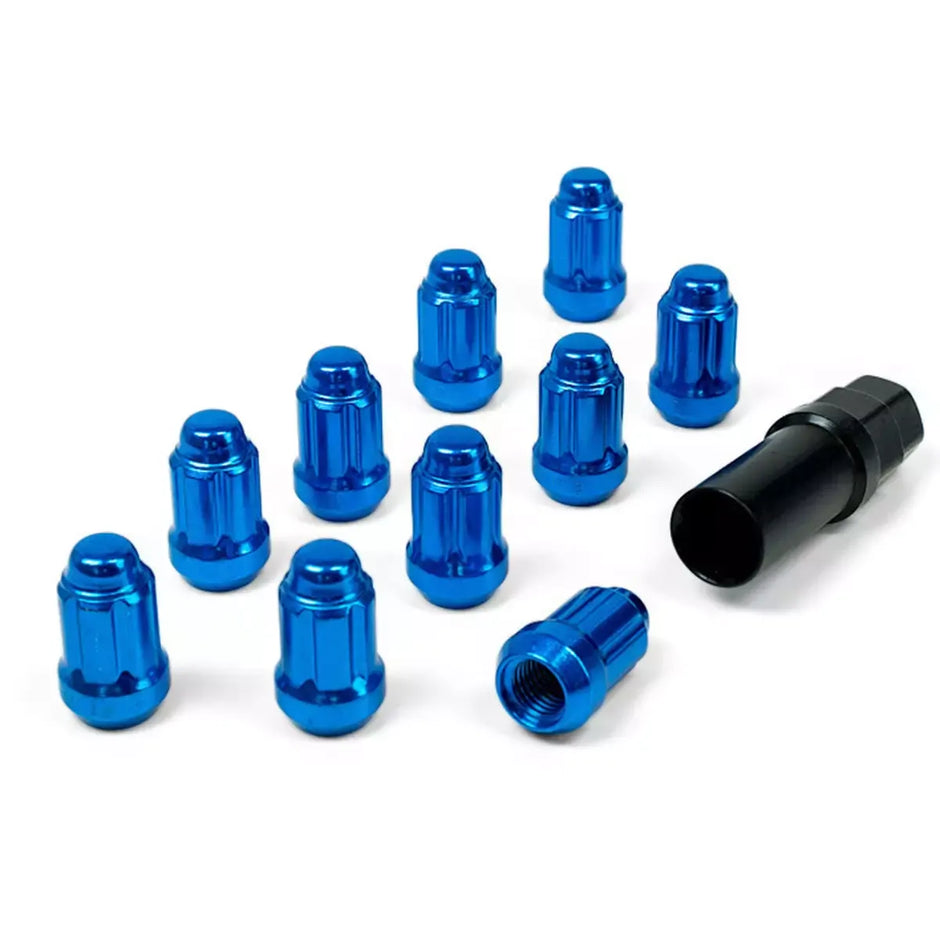 SAAS Wheel Nuts S/D 6 Spline M12x1.50 Blue 10Pk Incl Key 6330610BL - view 3