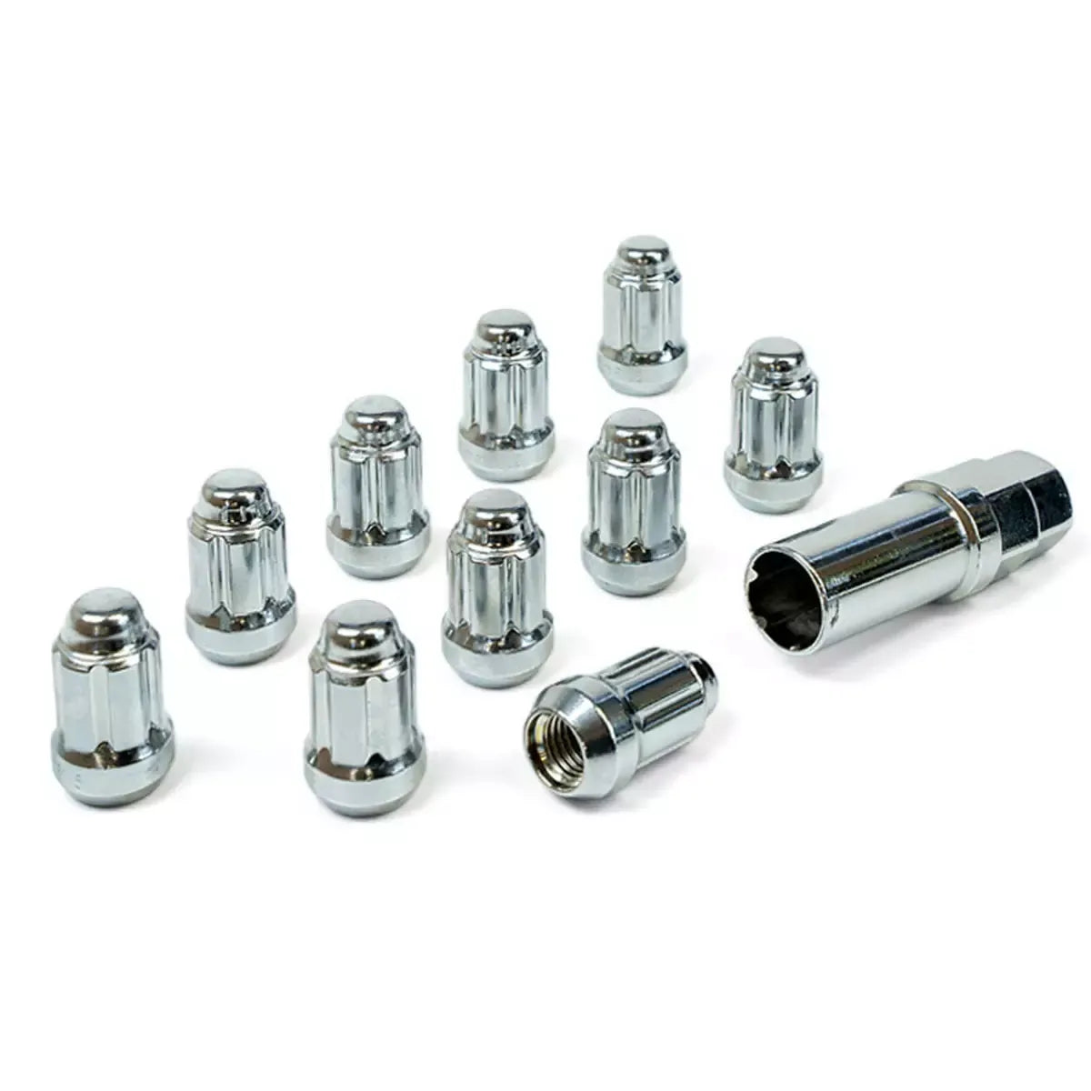 SAAS Wheel Nuts S/D 6 Spline M12x1.50 Chrome 10Pk Incl Key 6330610 - view 3