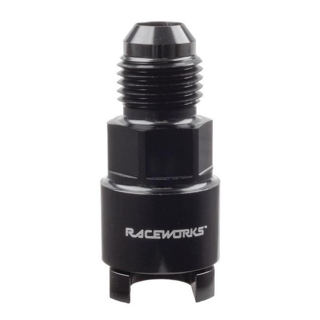 Raceworks Female SAE EFI Quick Connect Tube to AN Male Flare Straight Fittings (All Billet)