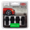 SAAS Wheel Nuts Mag M12x1.50 Black 43mm 5Pk 743465BC - view 1