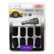 SAAS Wheel Nuts Internal Hex 1/2 UNF Black 10Pk Incl Key 8330110BC - view 1