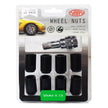 SAAS Wheel Nuts Internal Hex M12x1.50 Black 10Pk Incl Key 8330610BC - view 1