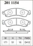 DIXCEL Rear Brake Pads – Wilwood Calipers (16mm / D412)