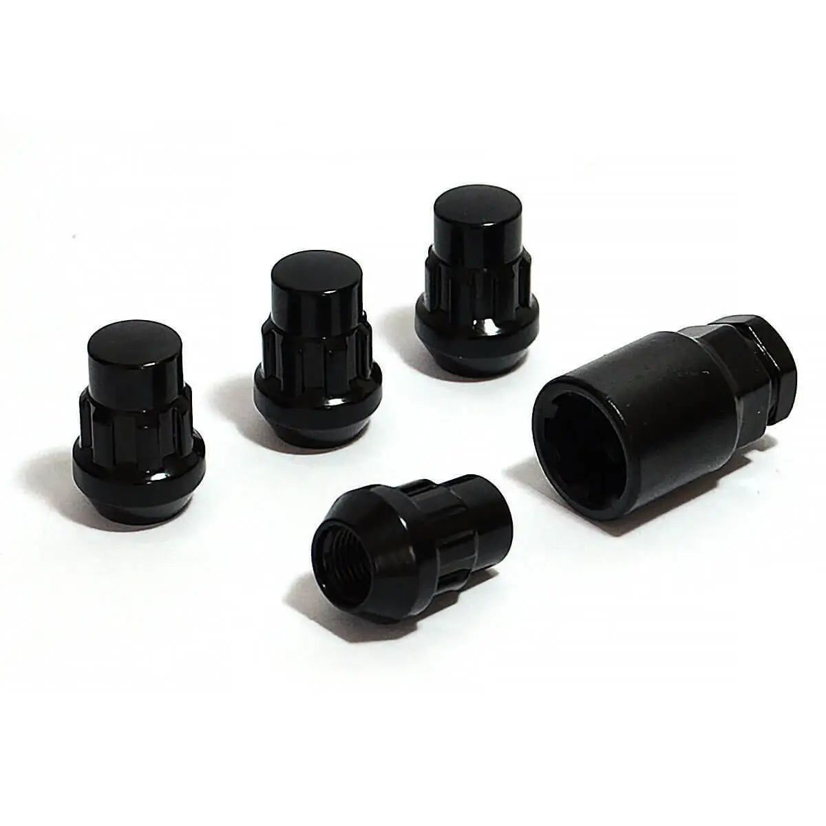 SAAS Lock Nuts Splined Bulge 1/2 Black Pk 4 913021BC - view 3