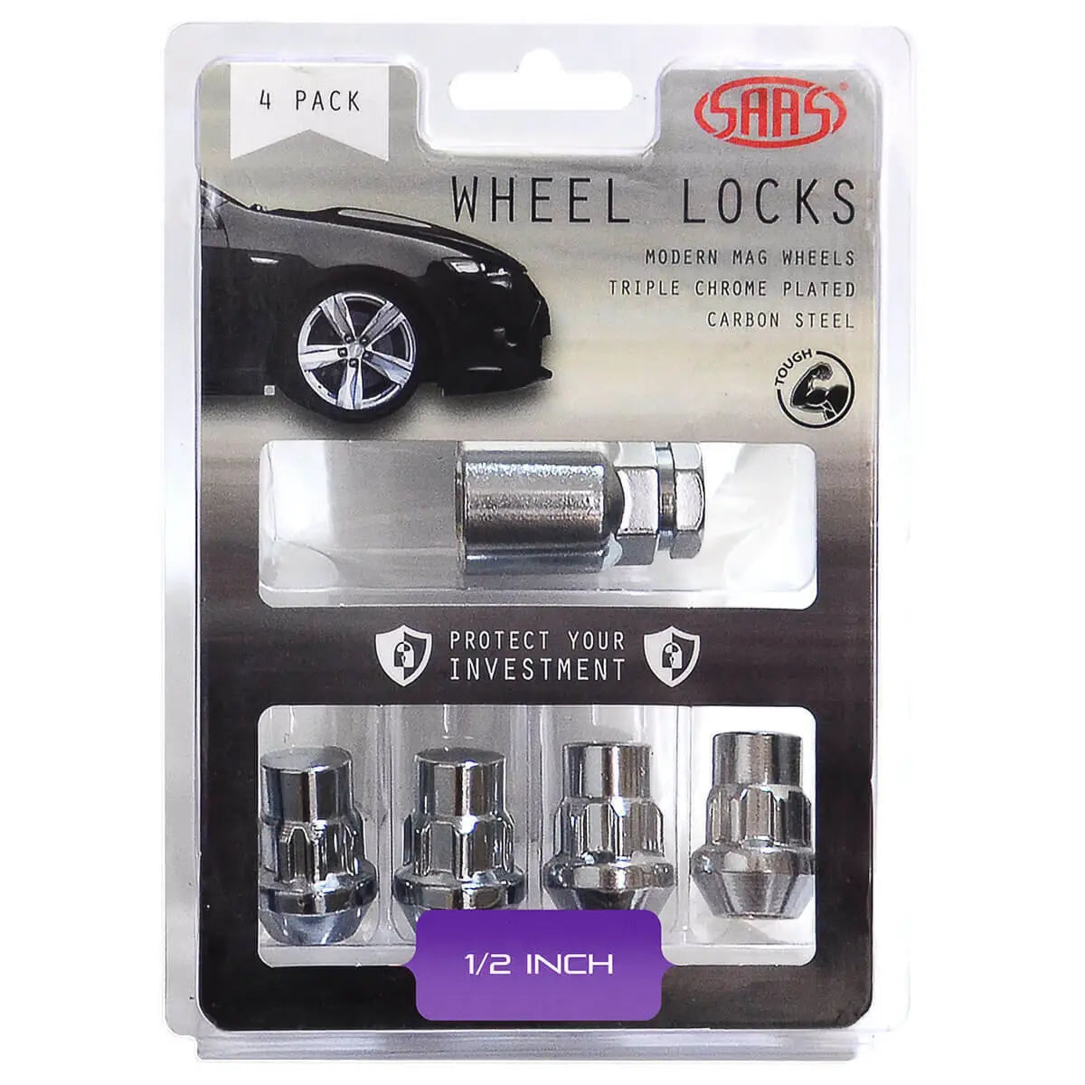 SAAS Lock Nuts Splined Bulge 1/2 Pk 4 913021 - view 1