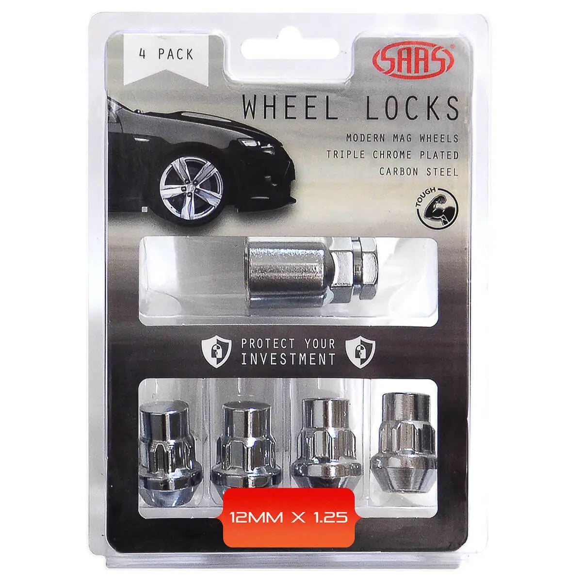 SAAS Lock Nuts Splined Bulge 12mm x 1.25 Pk 4 913025 - view 1