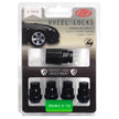 SAAS Lock Nuts Splined Bulge 12mm x 1.50 Black Pk 4 913026BC - view 1